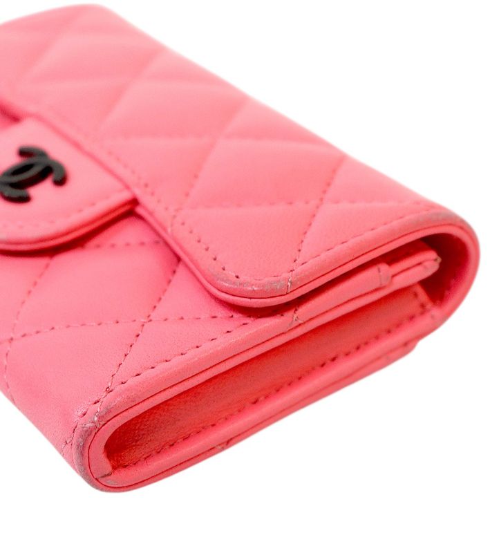 Chanel Pink Flap Card Wallet