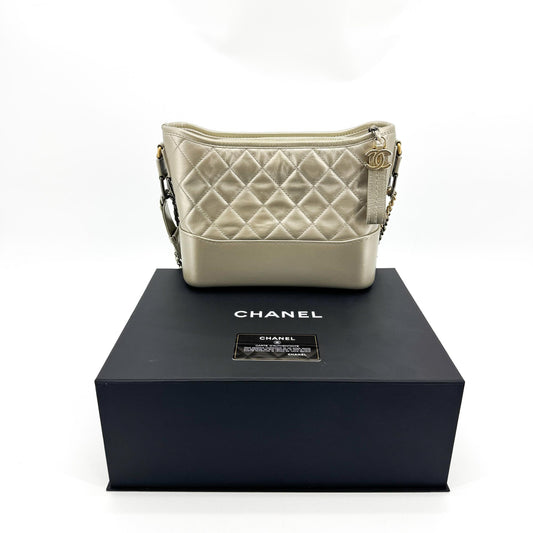 Chanel Gabrielle Small Hobo Bag Metallic Gold