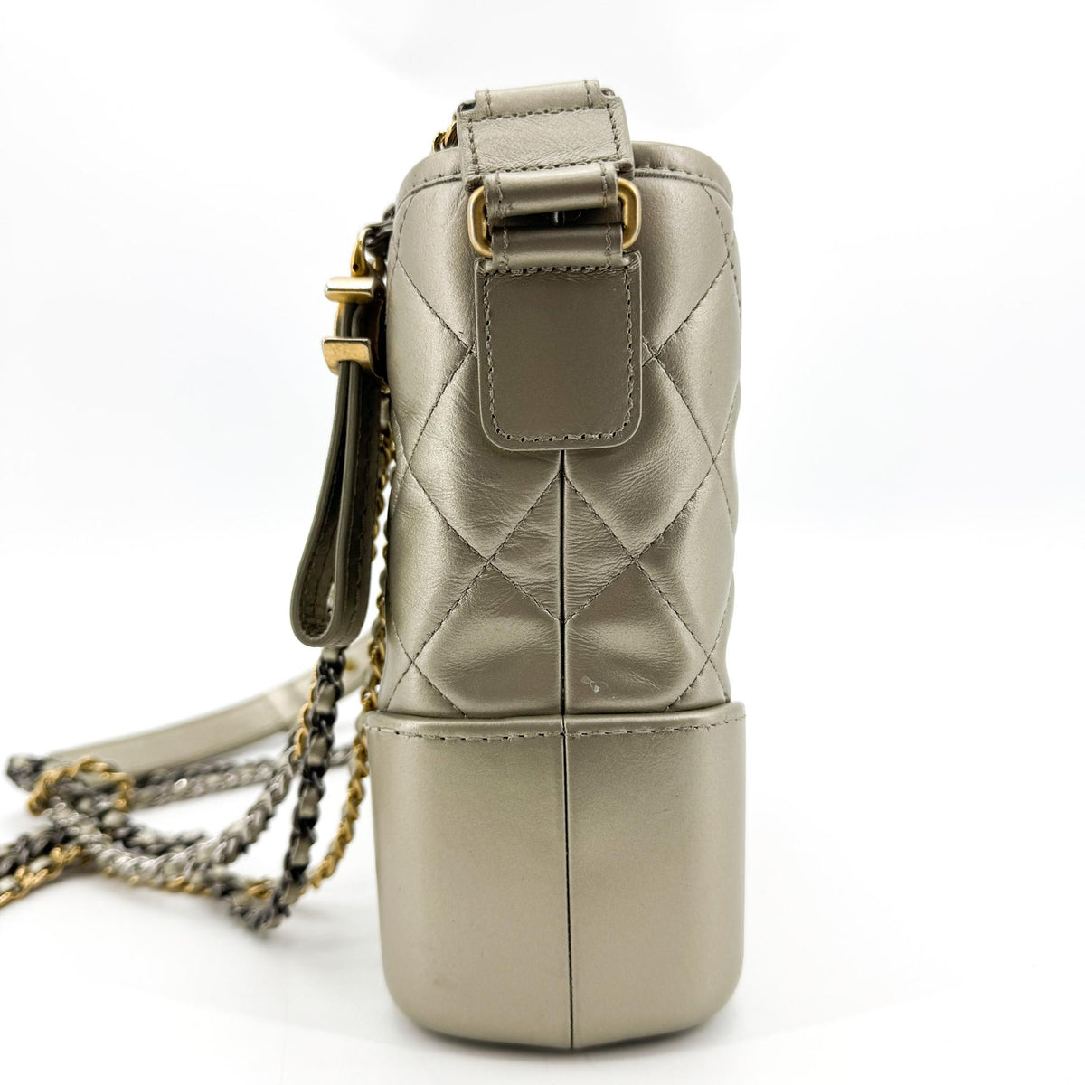 Chanel Gabrielle Small Hobo Bag Metallic Gold