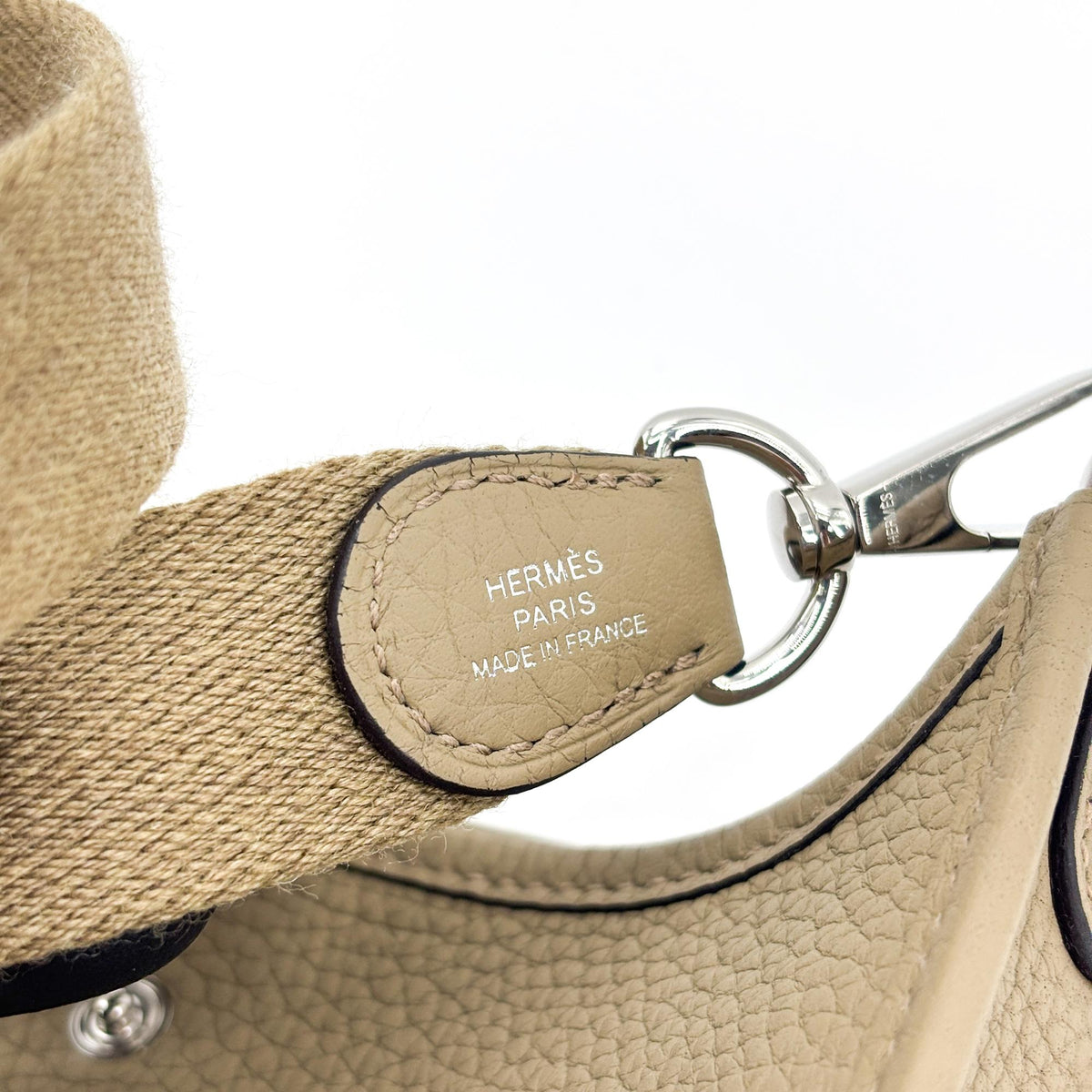 Hermès Evelyne 16 TPM Clemence Étoupe Finitions argentées