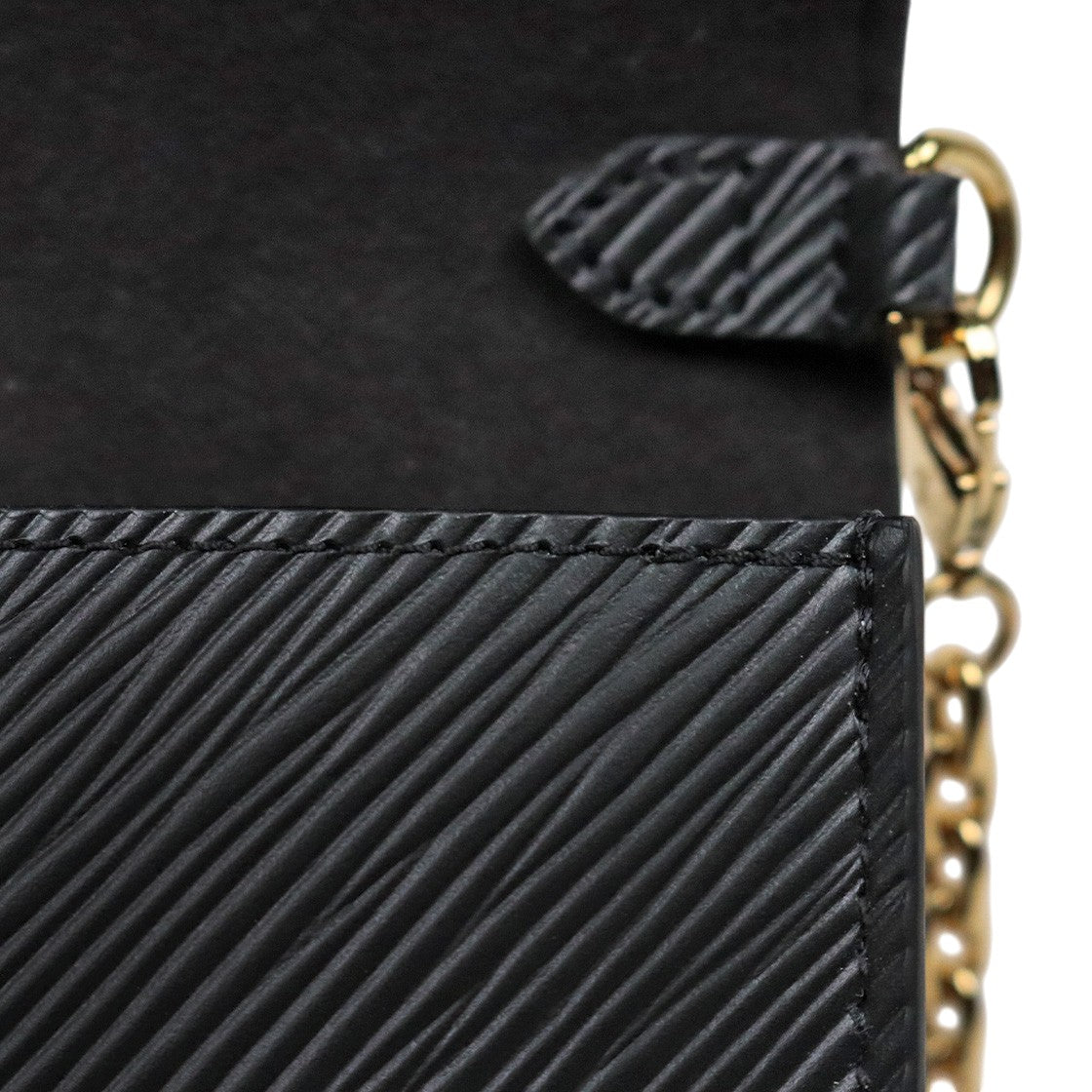 Louis Vuitton Black Epi Twist Belt Chain Crossbody Bag