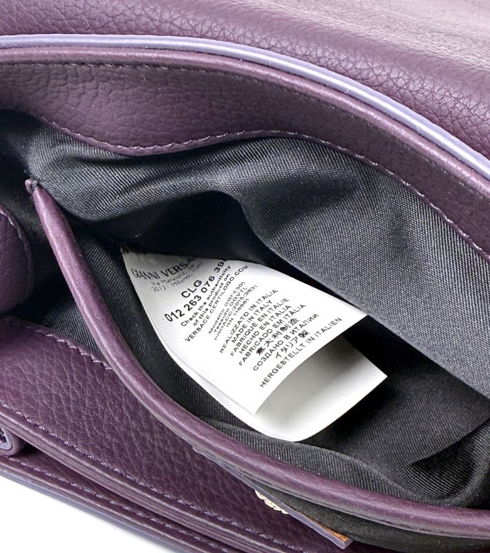 Versace Purple Sultan Chain Shoulder Bag