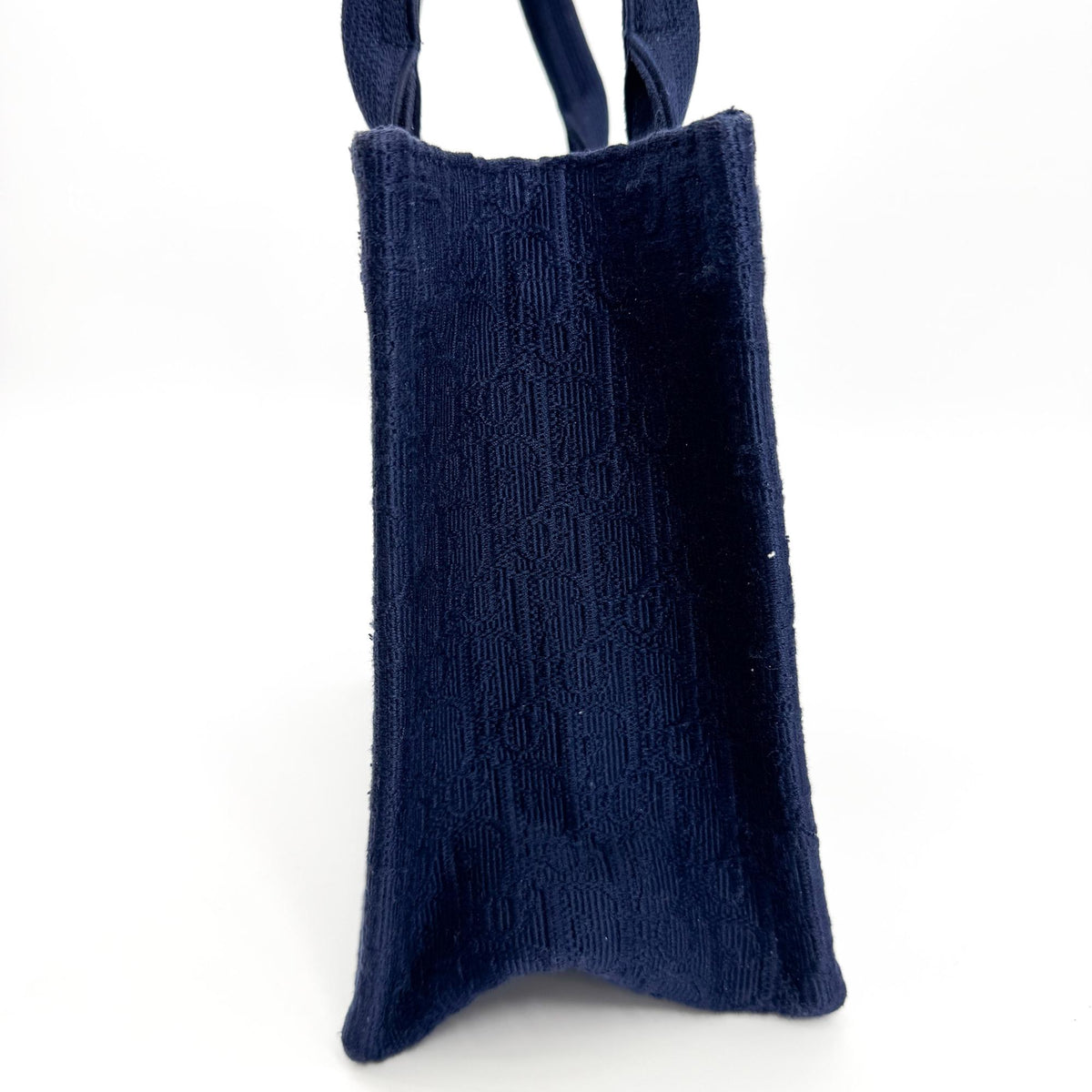 Dior Medallion Lace Embroidery Small Book Tote Bag Navy