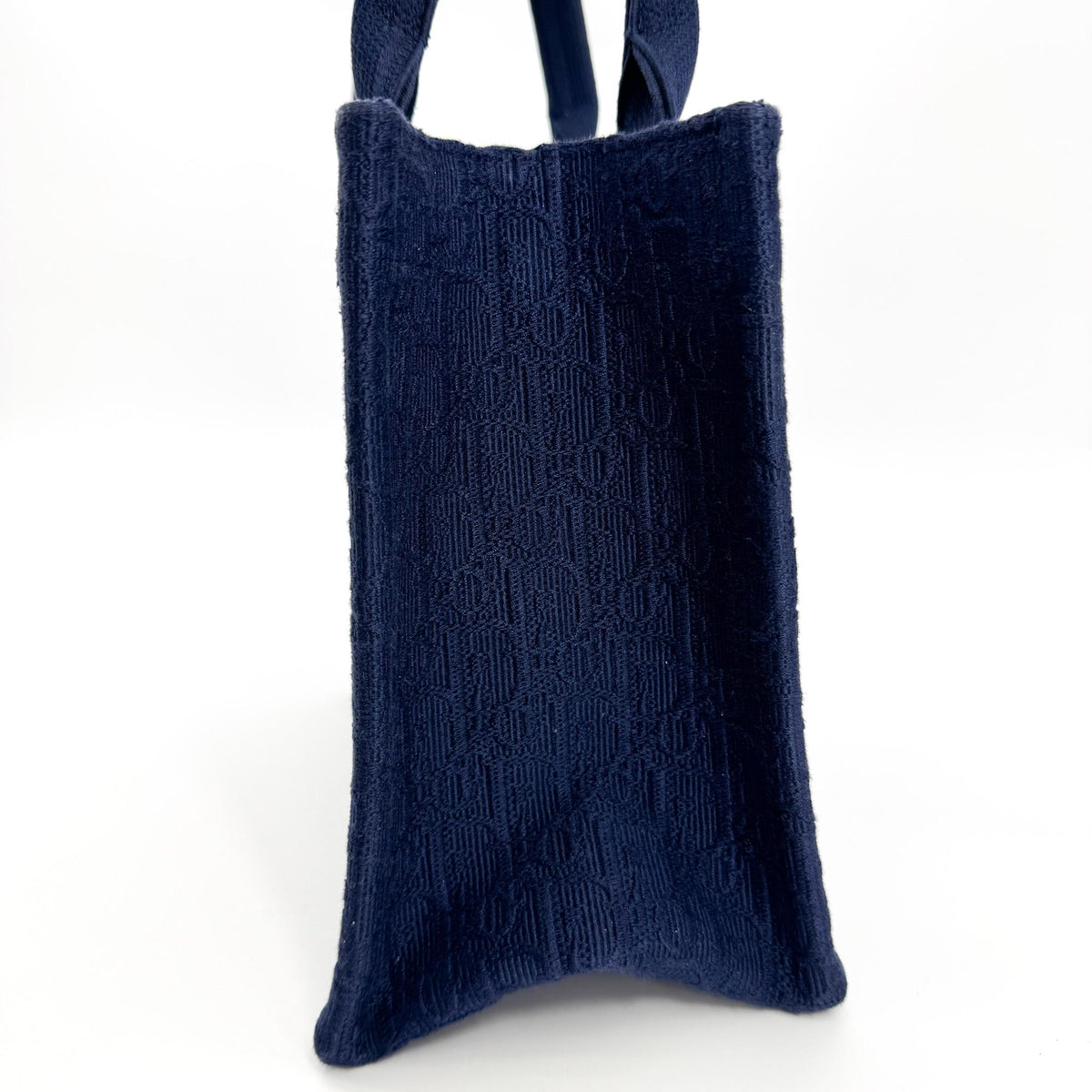 Dior Medallion Lace Embroidery Small Book Tote Bag Navy