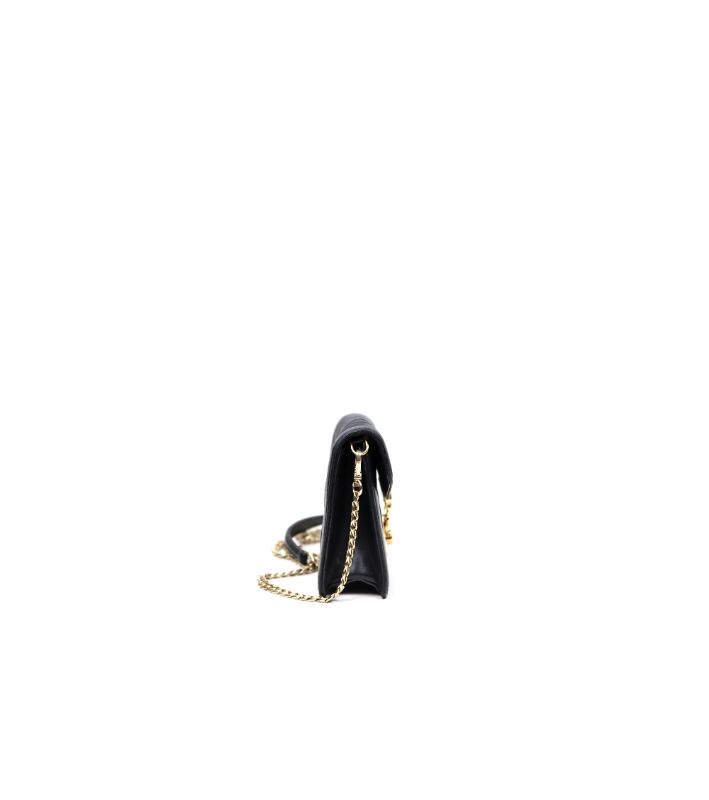 Miu Miu Black Matelassé Chain Crossbody Bag