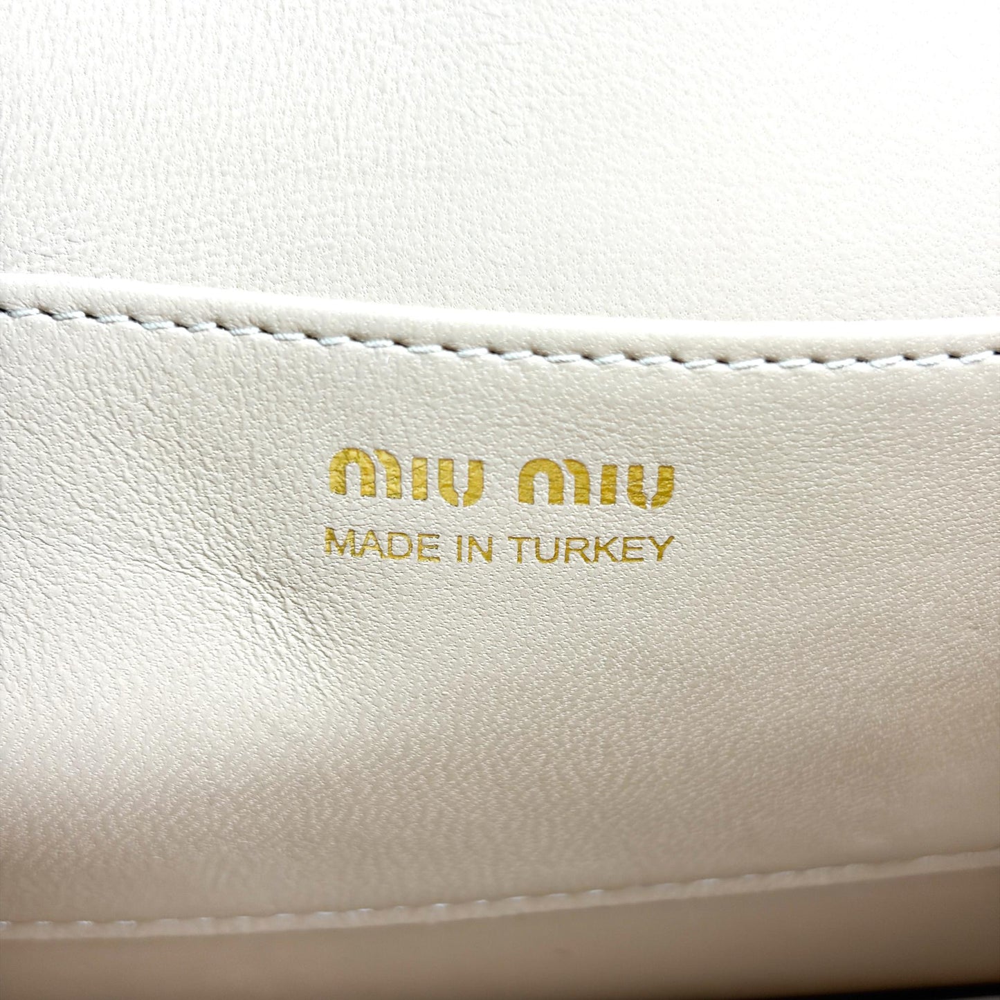 Miu Miu Matelassé Napa Leather Shoulder Bag Oak