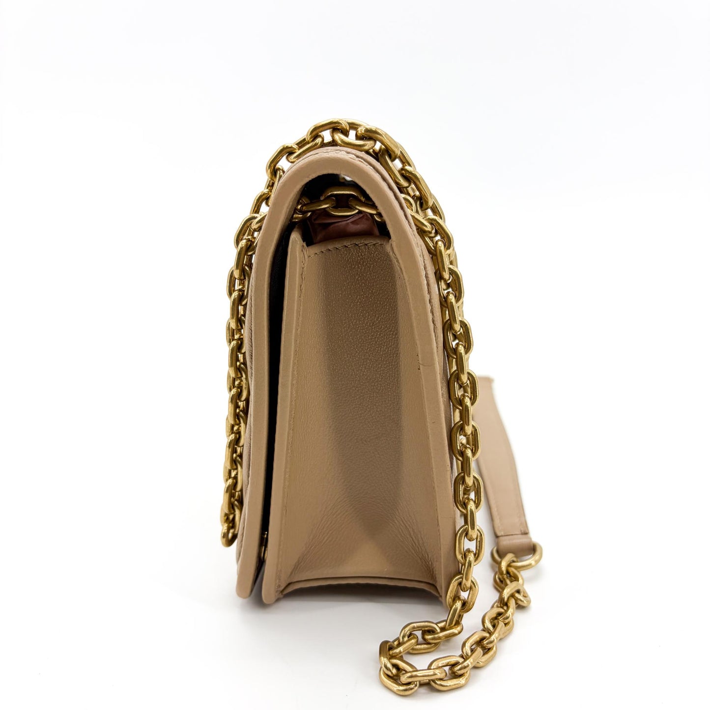 Miu Miu Matelassé Napa Leather Shoulder Bag Oak