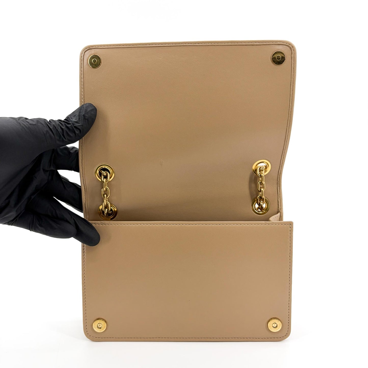 Miu Miu Matelassé Napa Leather Shoulder Bag Oak