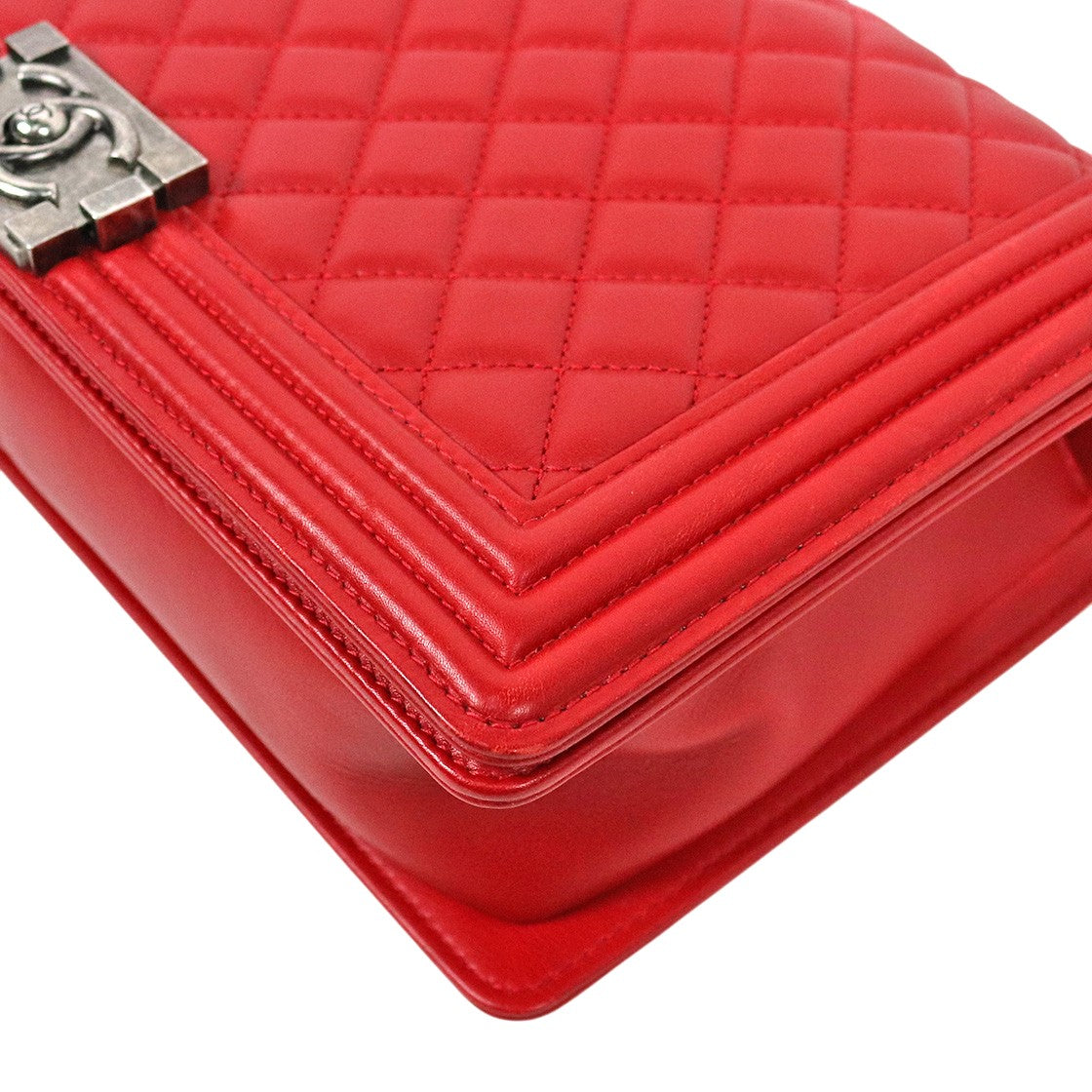 Chanel Large Red Boy Shoulder Bag