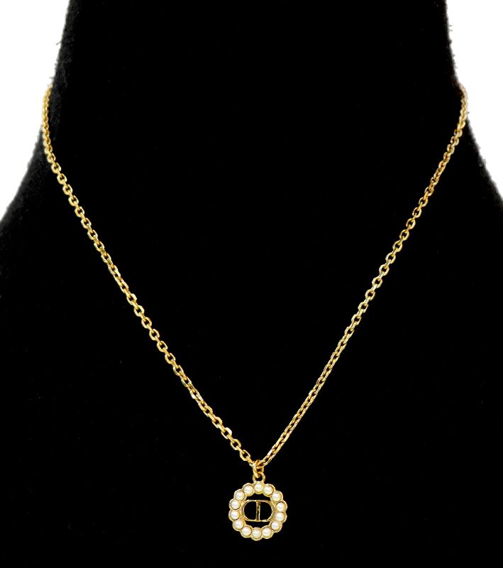 Dior Petit CD Circle Gold Necklace