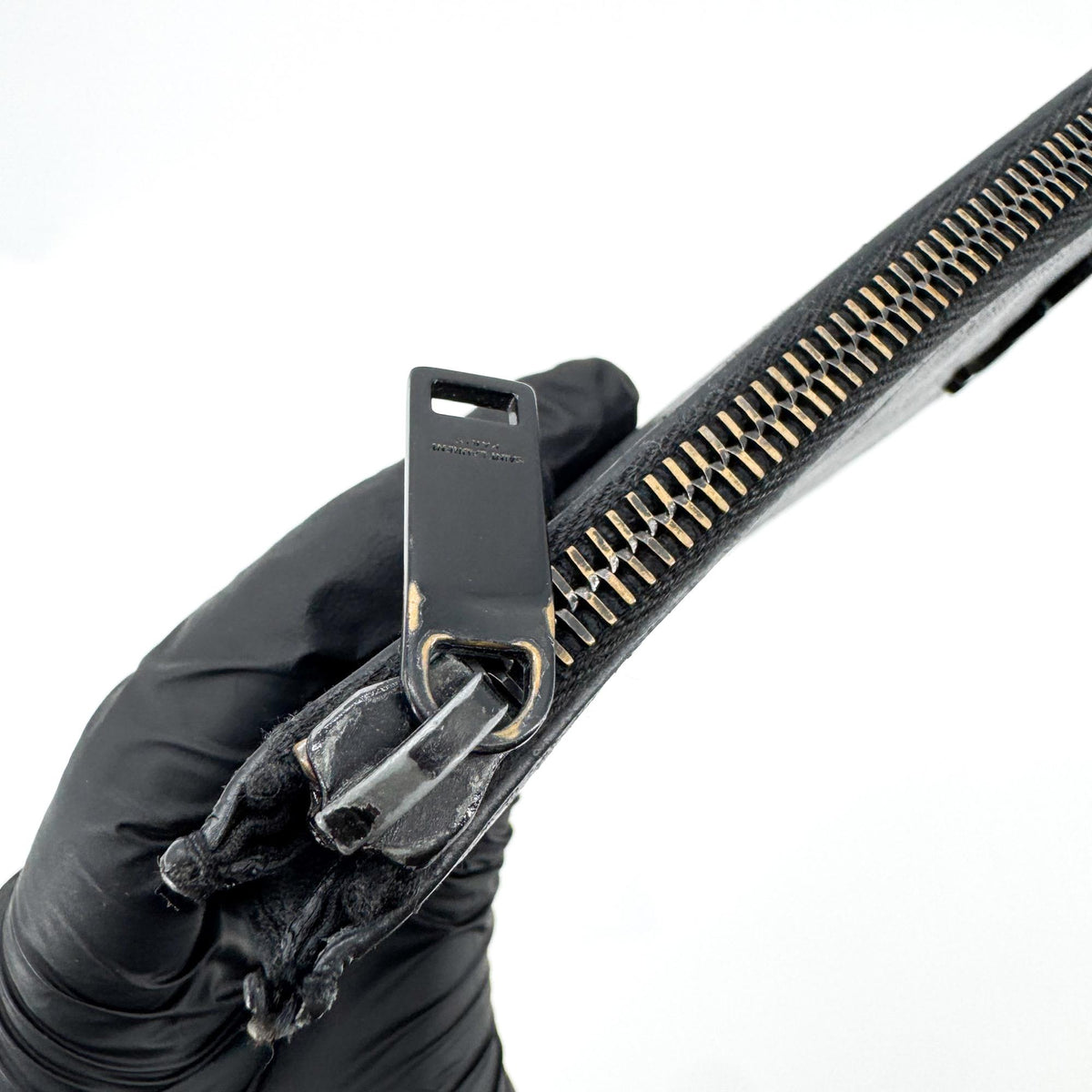 Saint Laurent Monogram Crocodile Embossed Document Holder Black