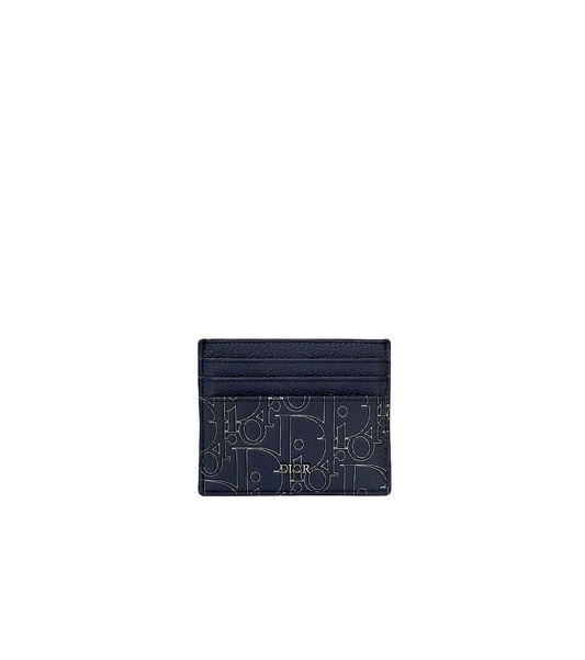 Dior Navy Gravity Card Holder Wallet