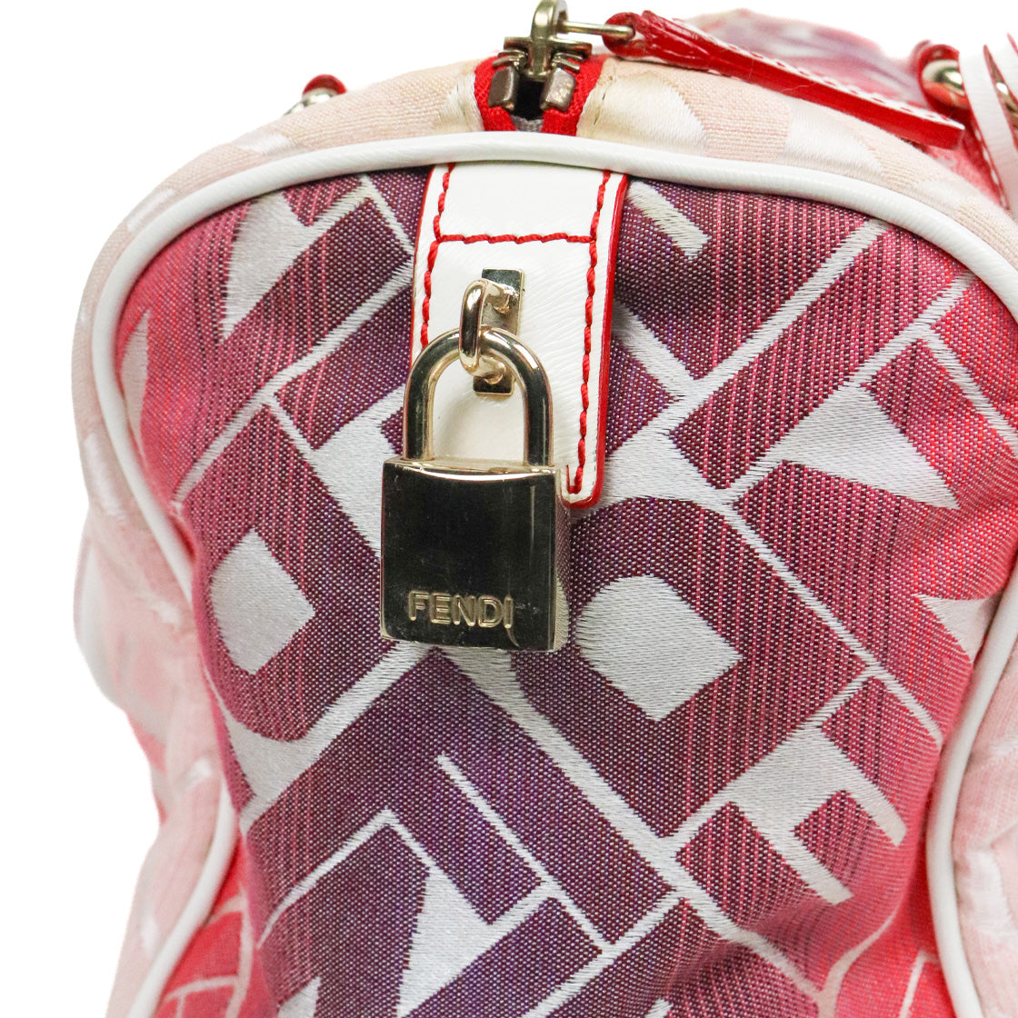 Fendi White Ombre Boston Bag