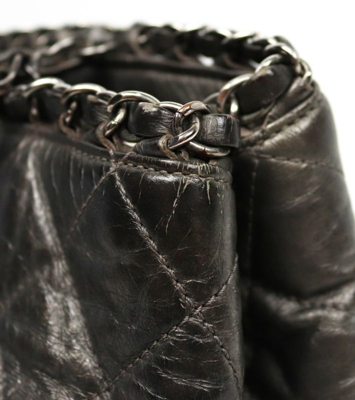 Chanel Metallic Silver Shoulder Bag