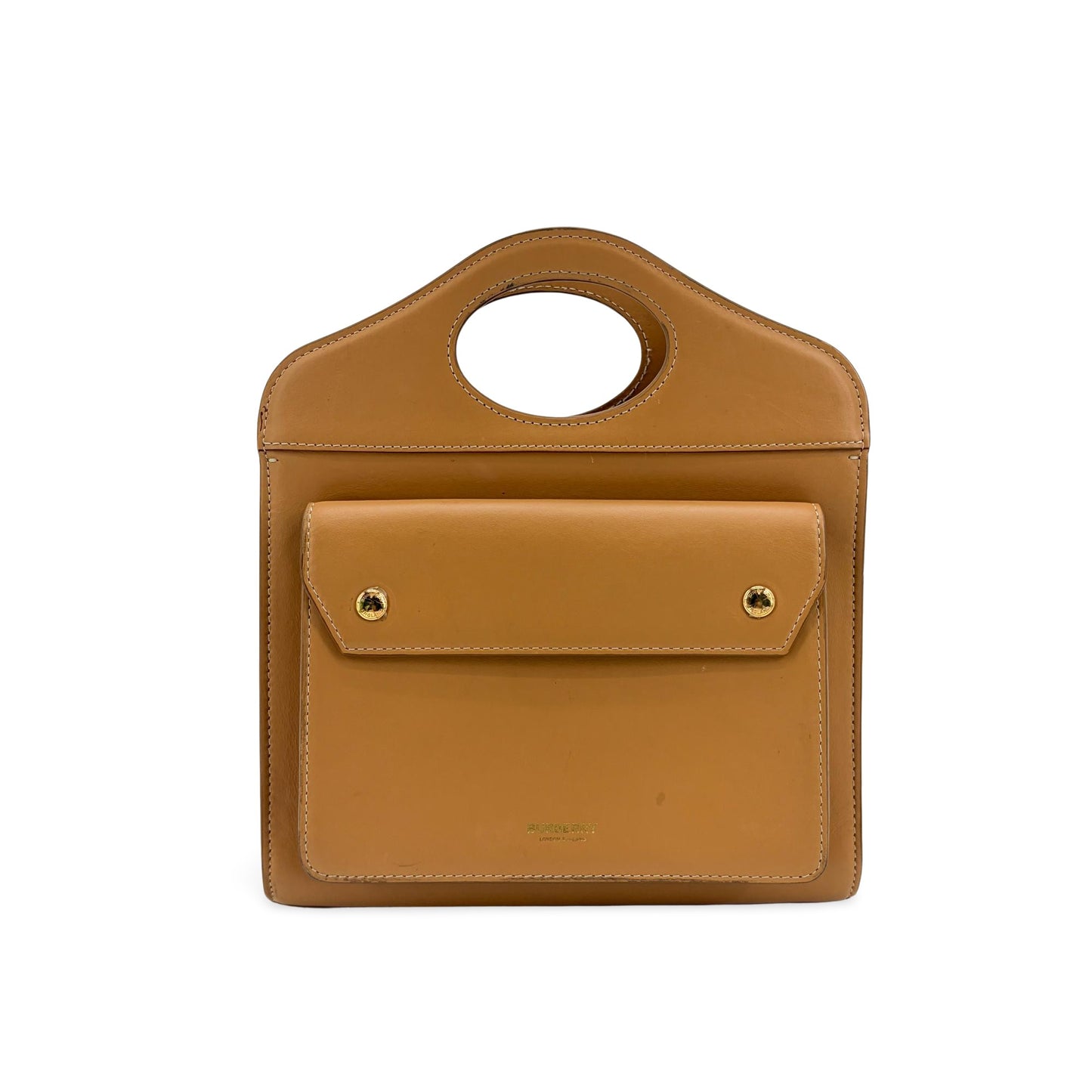 Burberry Leather Mini Pocket Bag Brown