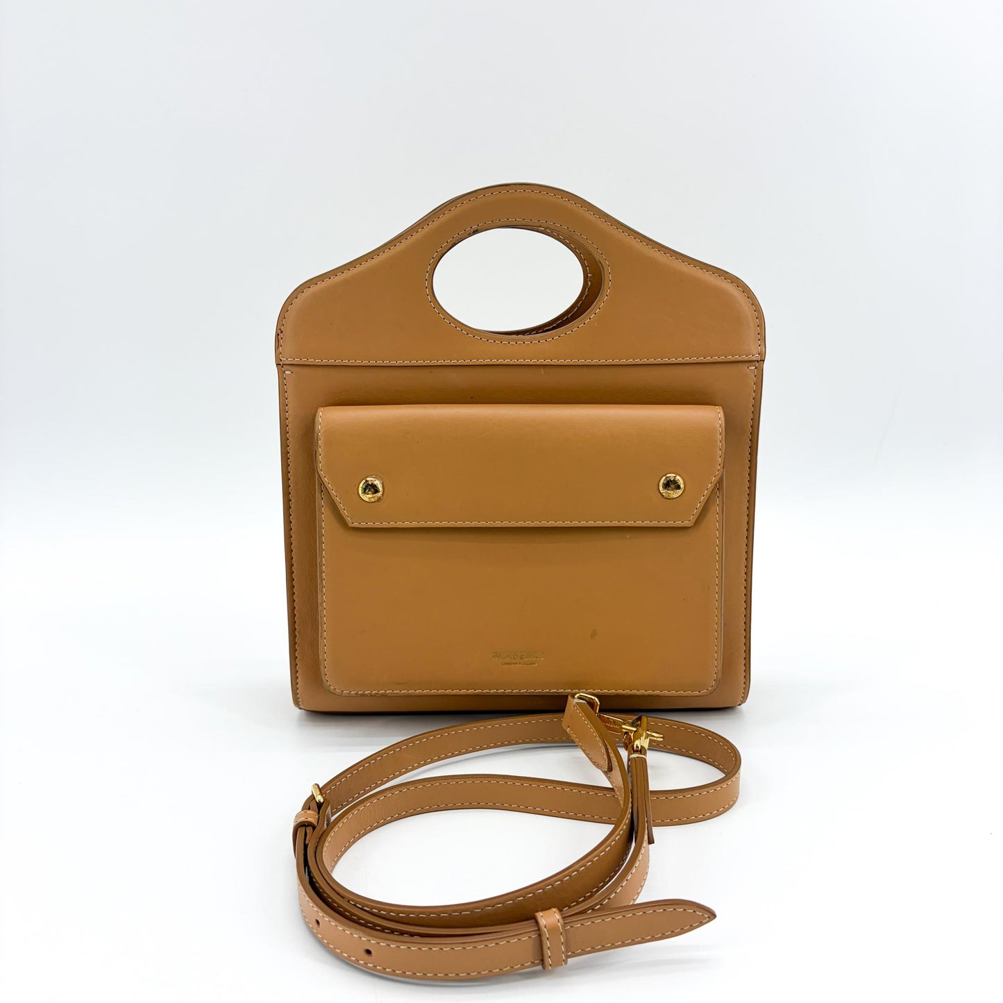 Burberry Leather Mini Pocket Bag Brown