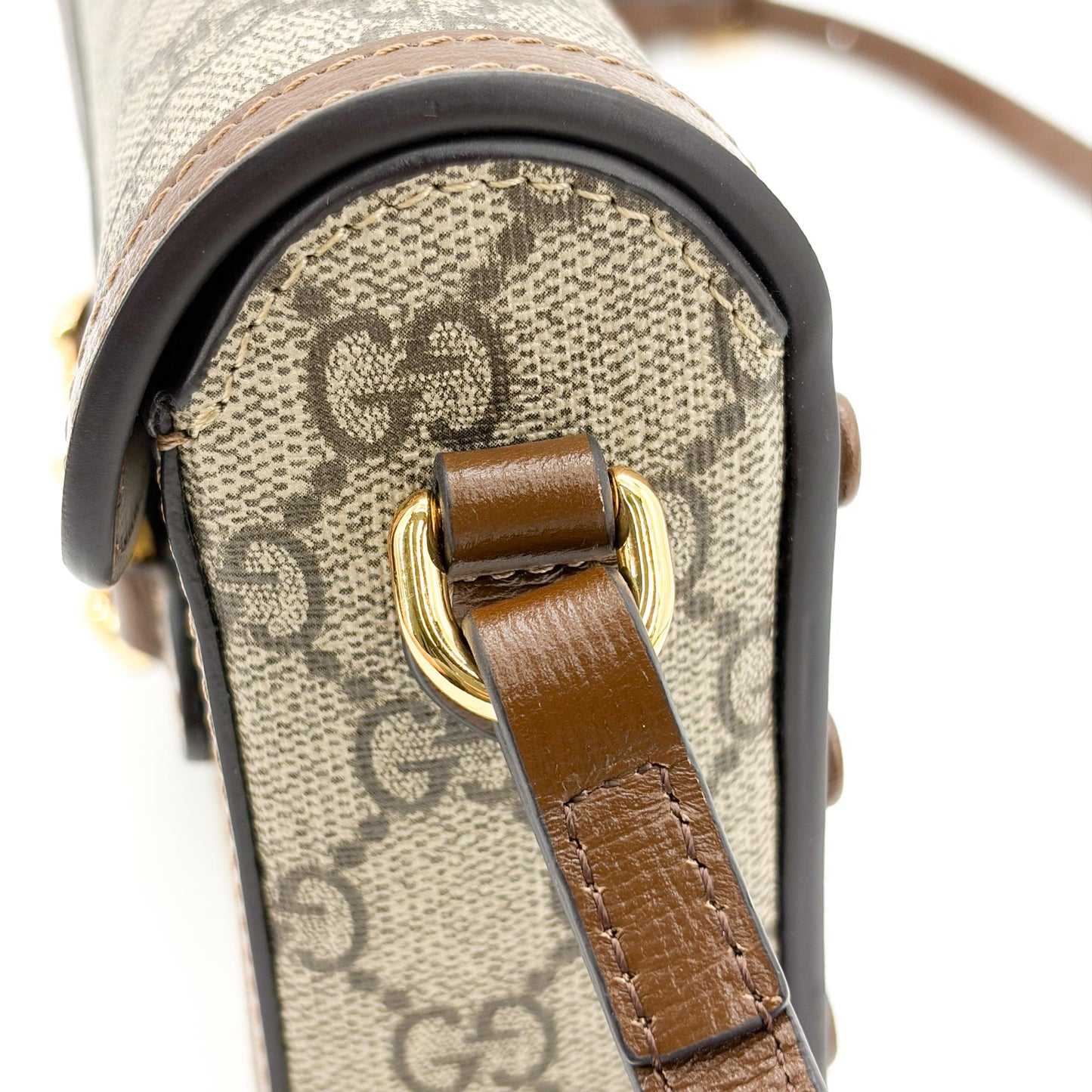 Gucci Horsebit 1955 Mini Bag GG Supreme Brown