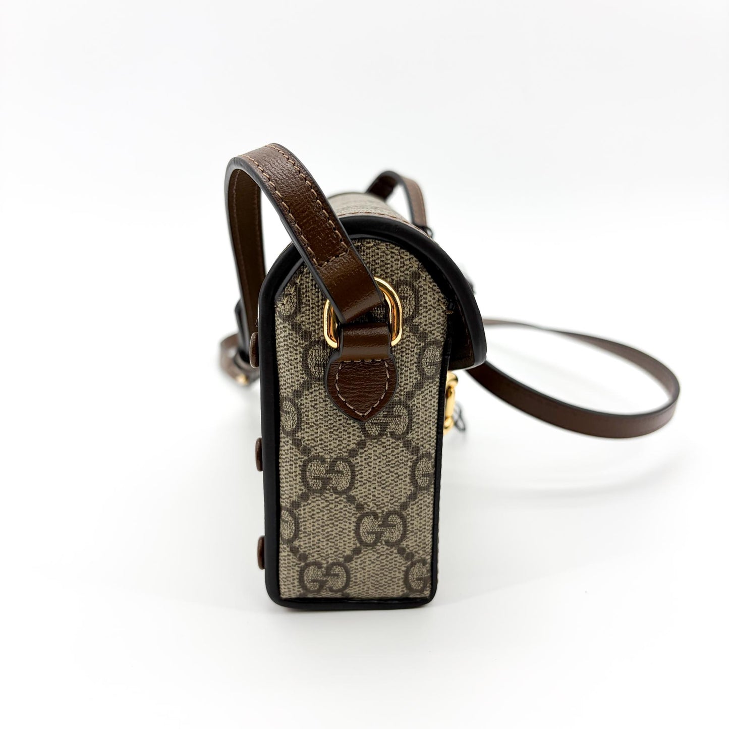 Gucci Horsebit 1955 Mini Bag GG Supreme Brown