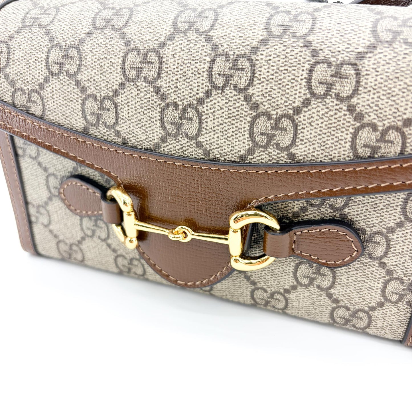 Gucci Horsebit 1955 Mini Bag GG Supreme Brown