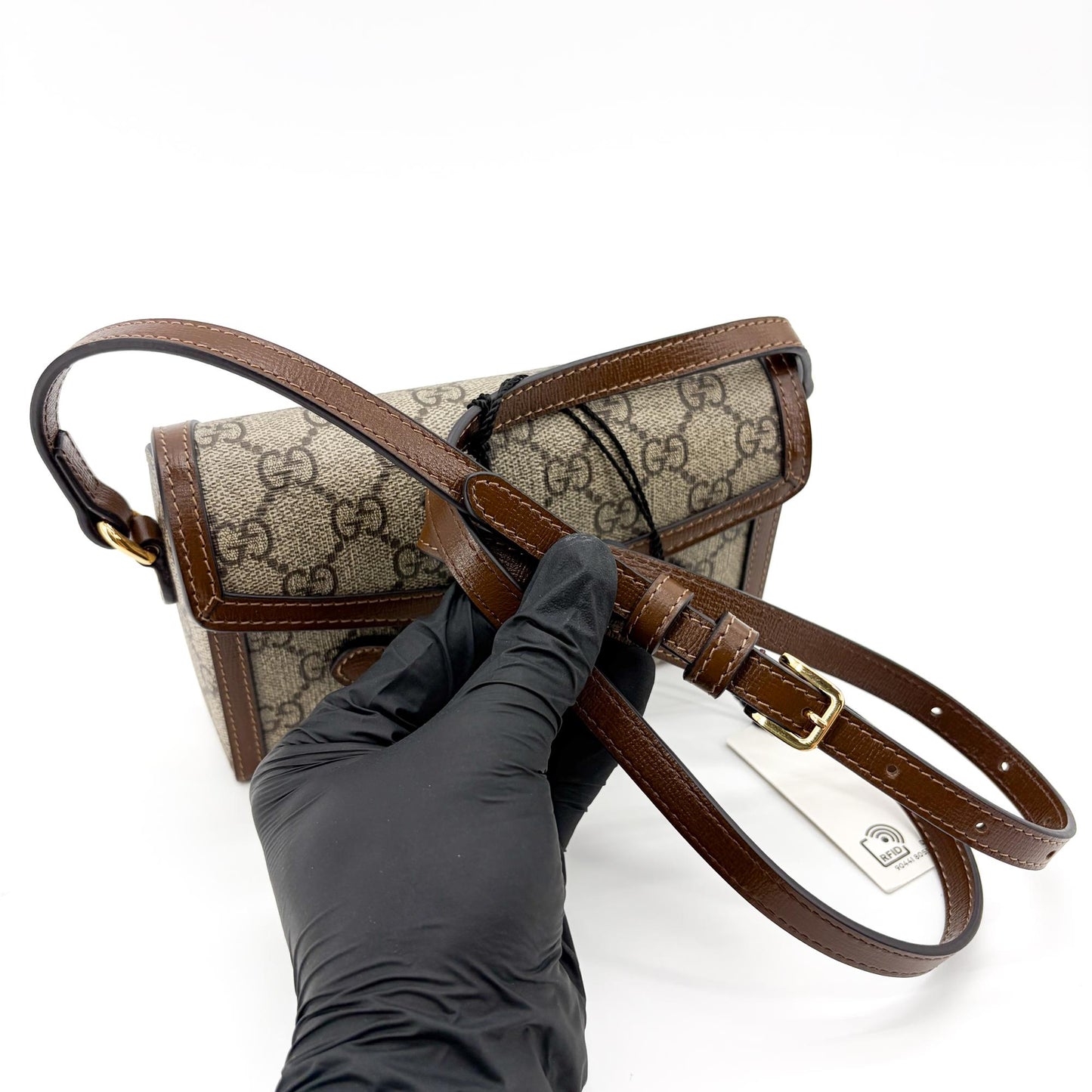 Gucci Horsebit 1955 Mini Bag GG Supreme Brown