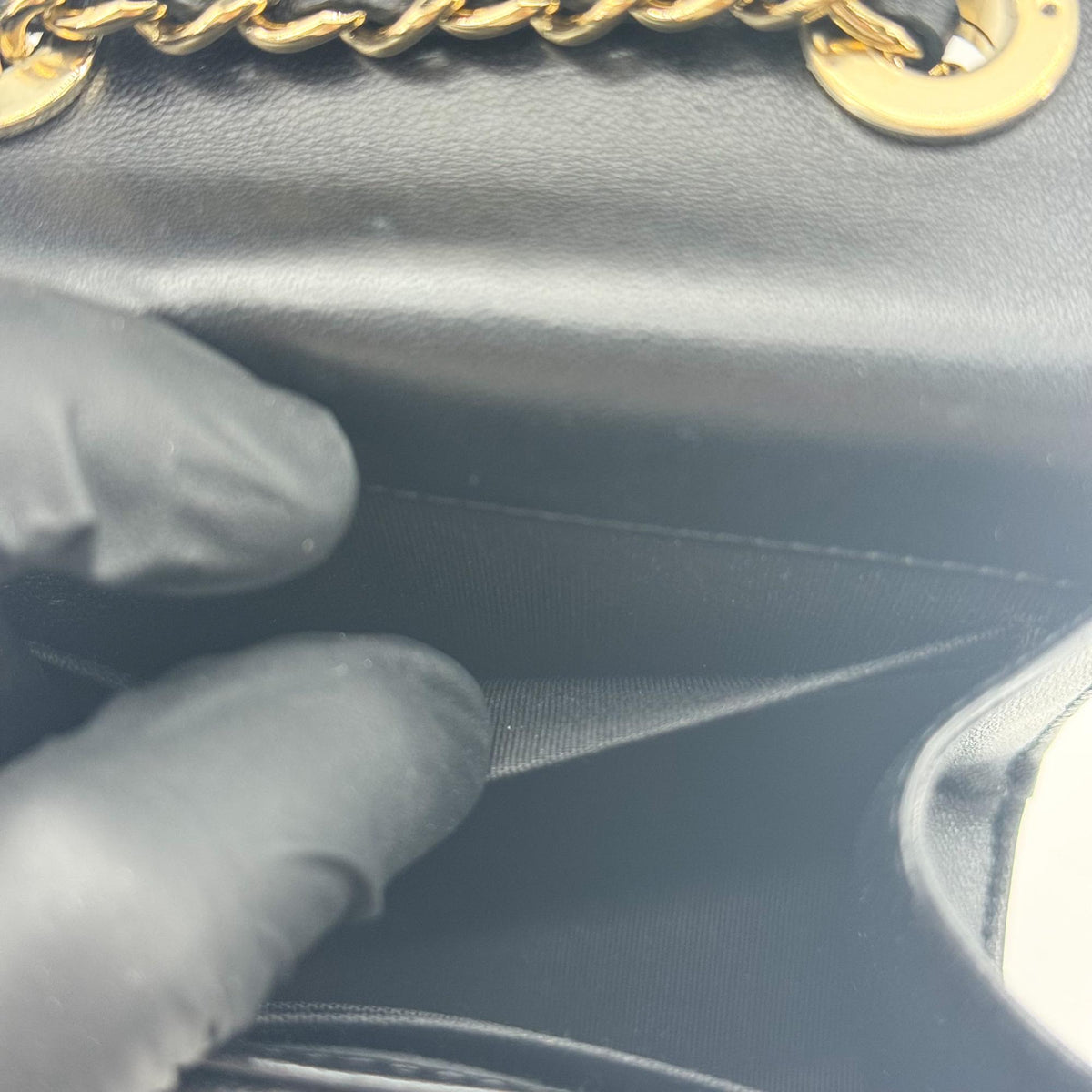 Chanel Trendy CC Mini Chain Shoulder Bag Black Gold Hardware