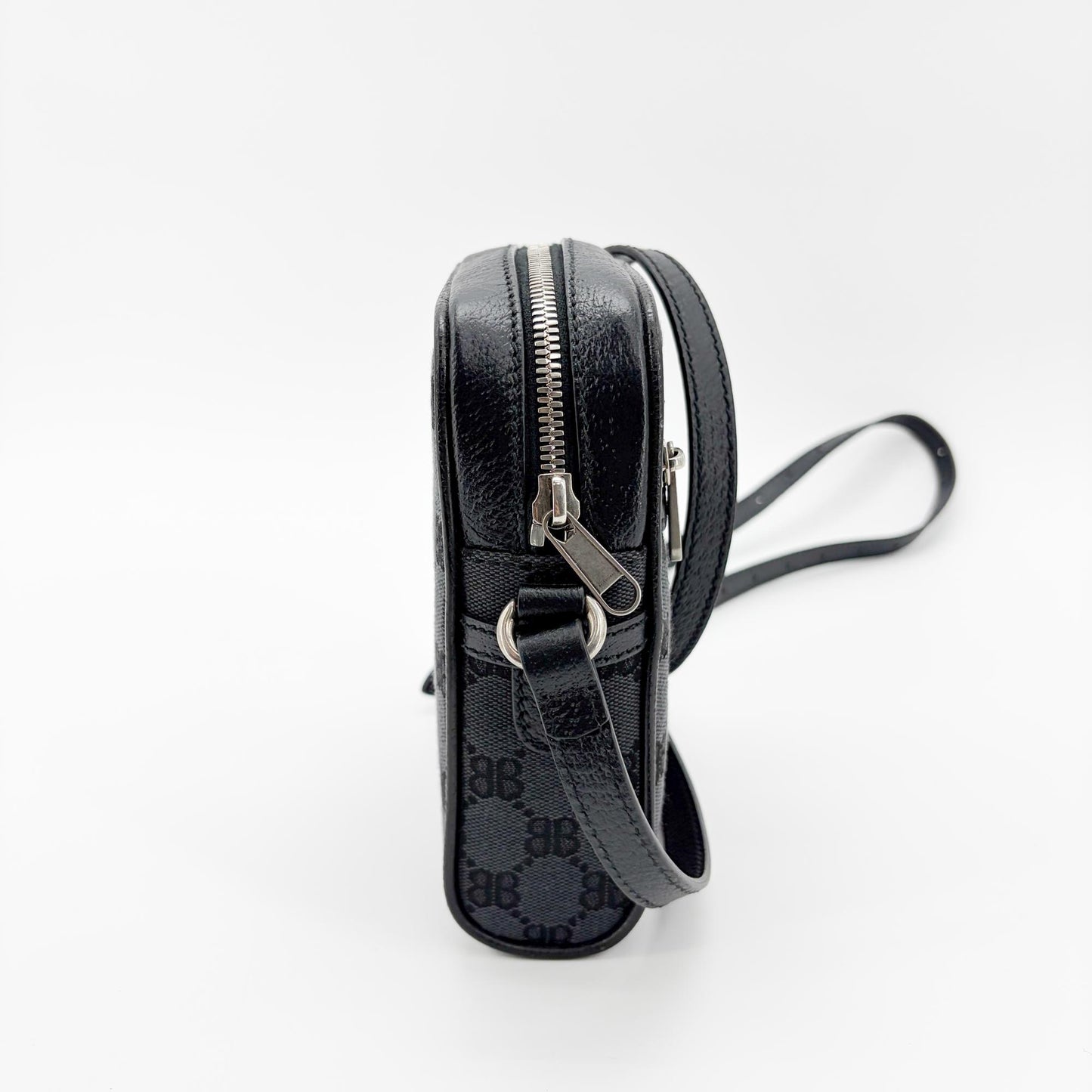 Balenciaga x Gucci BB Monogram Signature Messenger Bag Black