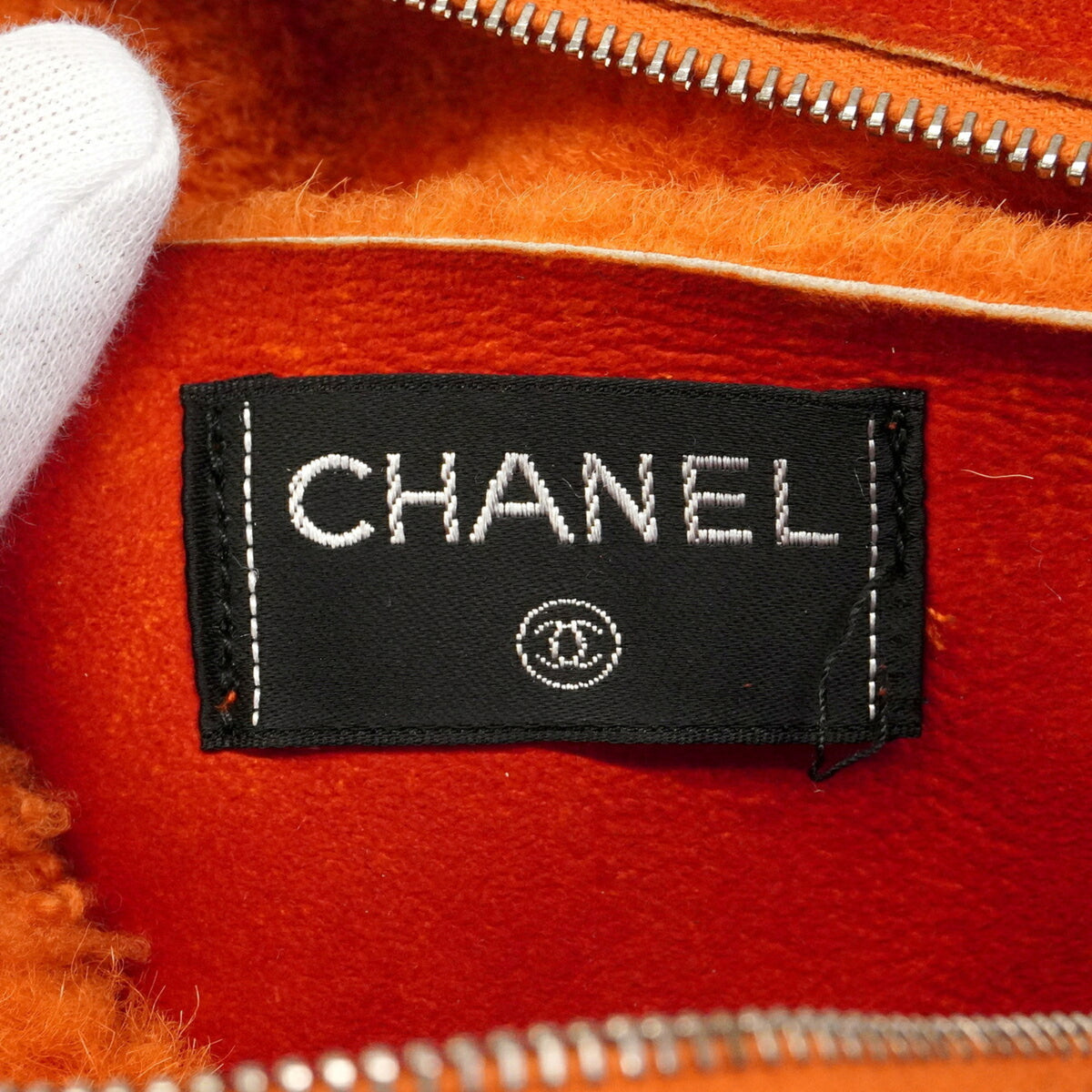 Chanel Shearling Orange Shoulder Bag
