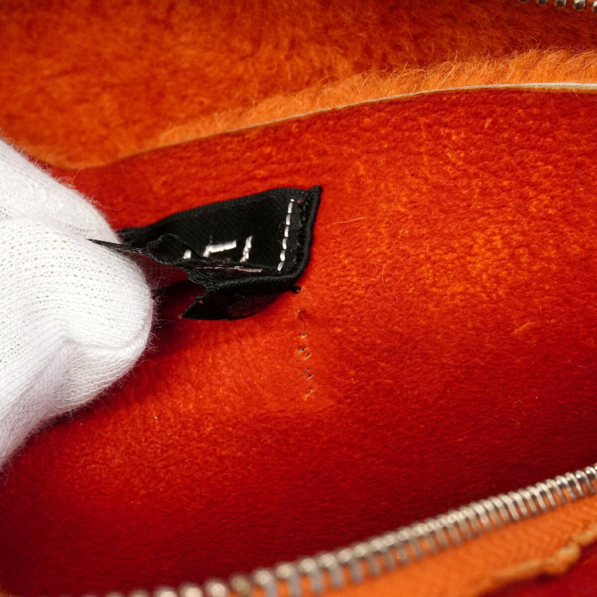 Chanel Shearling Orange Shoulder Bag