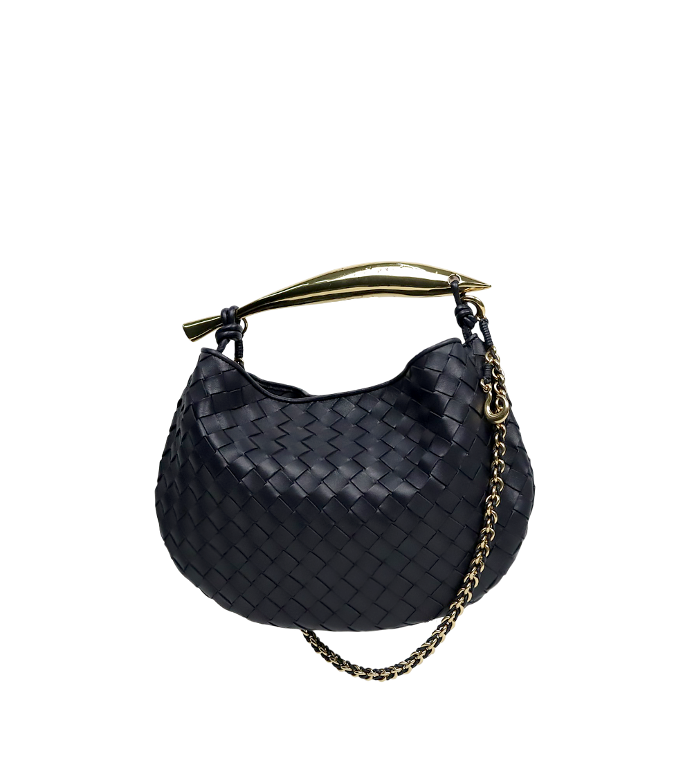 Bottega Veneta Navy Sardine Tote Bag