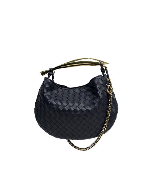 Bottega Veneta Navy Sardine Tote Bag
