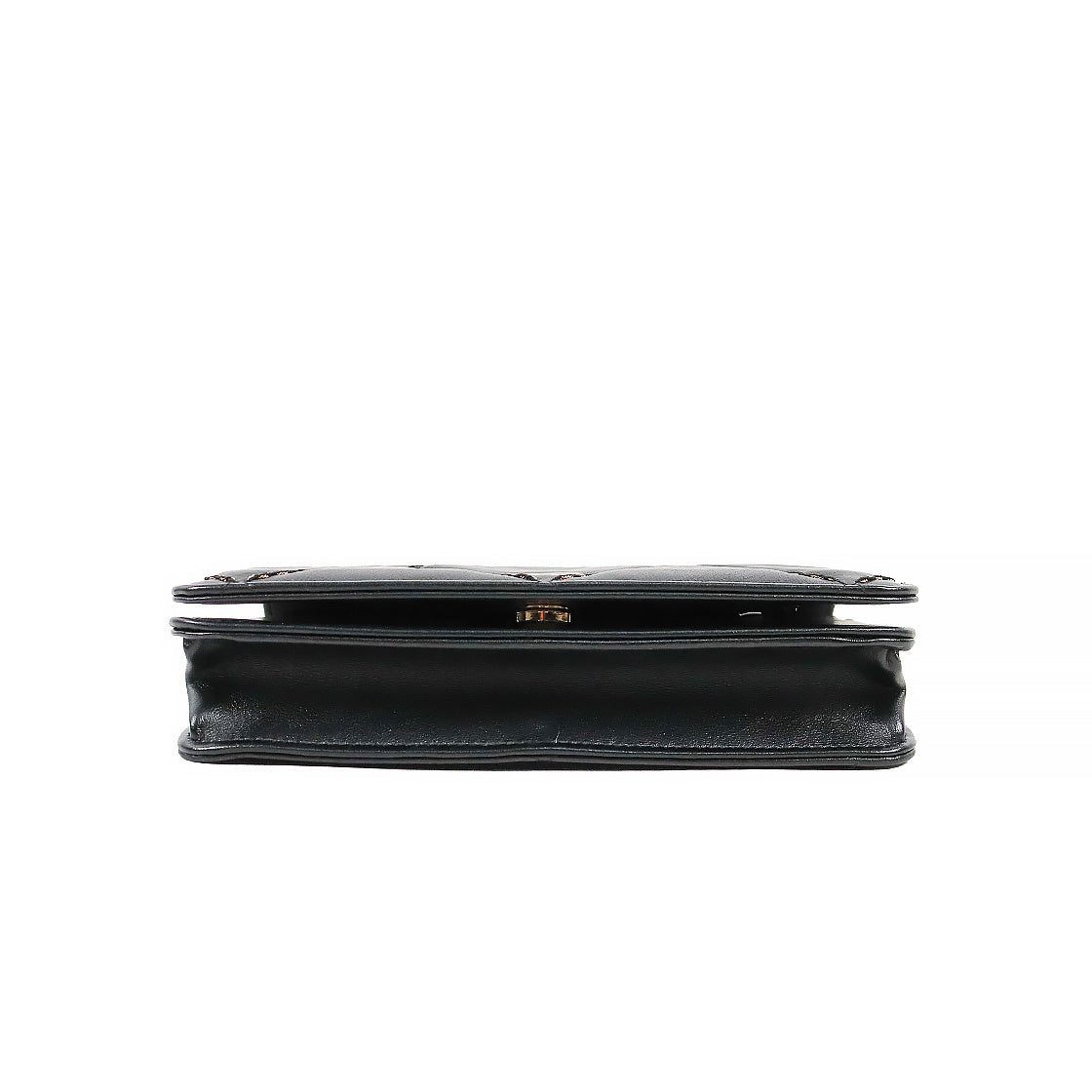 Chanel Black Gold Stitch WOC