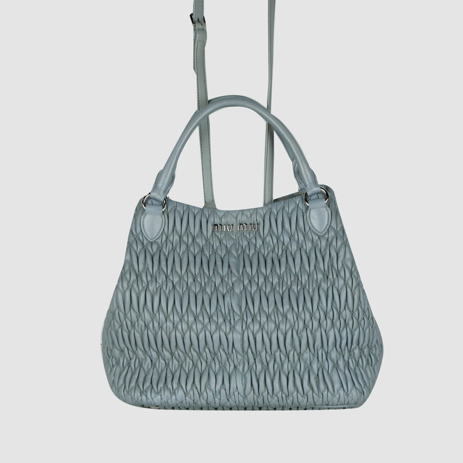 Matelassé Napa Crystal Strap Tote Bag Shoulder Bag 5BE896