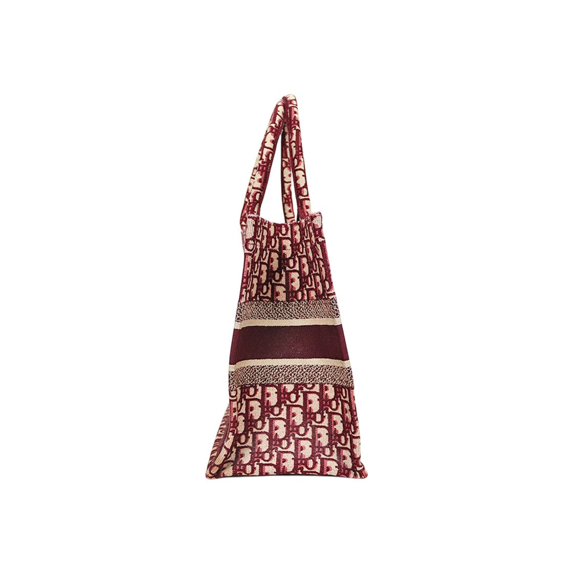 Dior Medium Burgundy Oblique Book Tote Bag