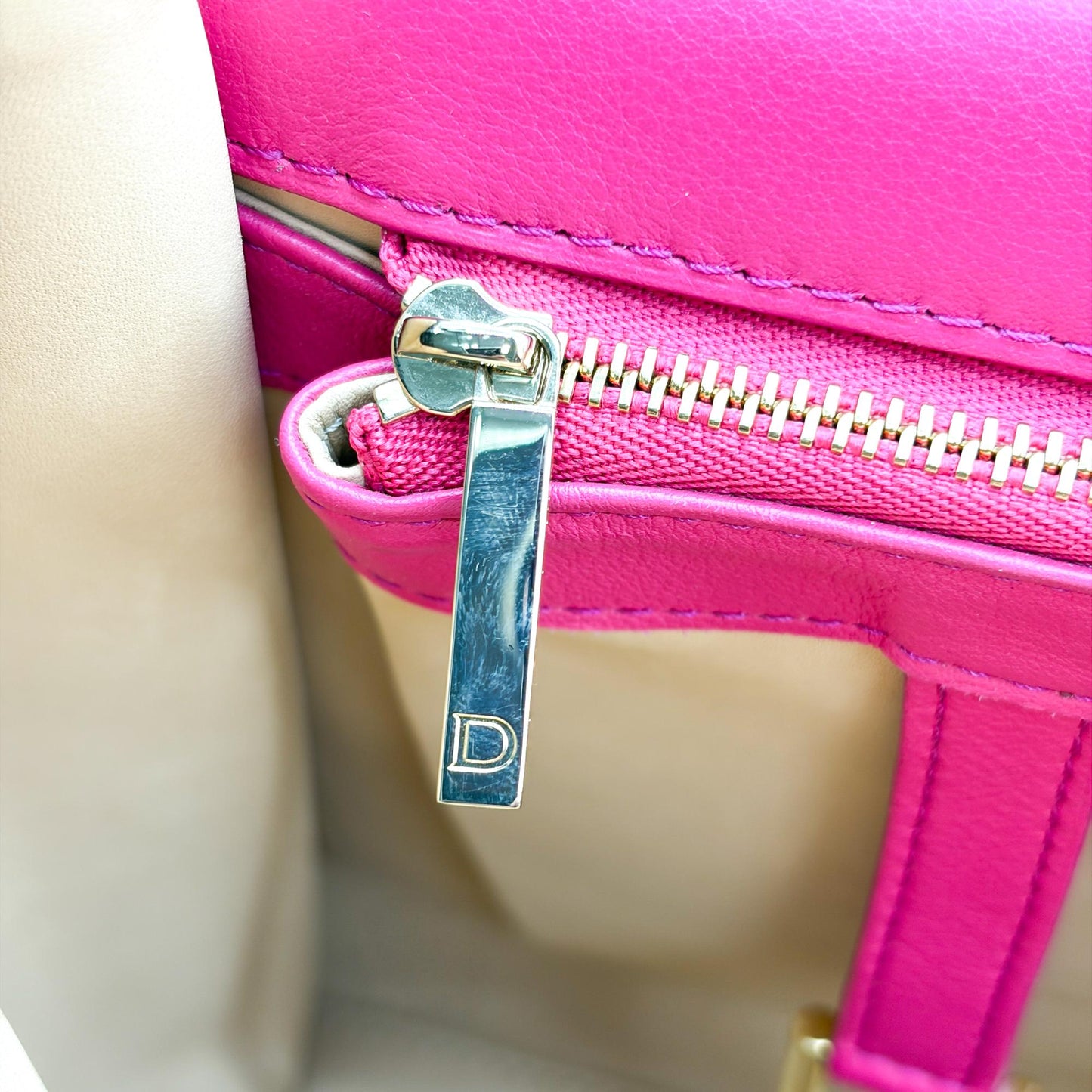 Delvaux Tampette Medium Peony Pink Gold Hardware