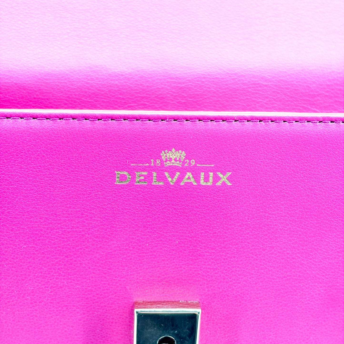 Delvaux Tampette Medium Peony Pink Gold Hardware
