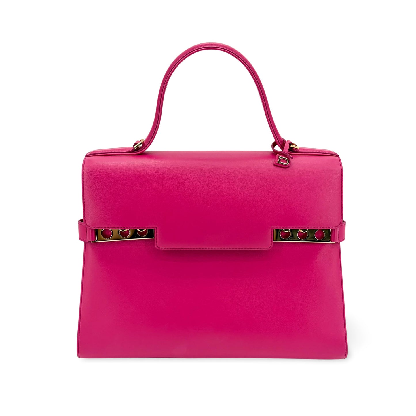 Delvaux Tampette Medium Peony Pink Gold Hardware