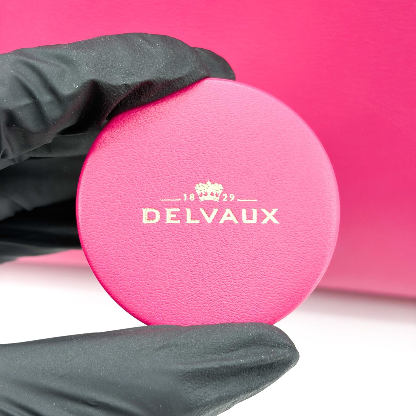 Delvaux Tampette Medium Peony Pink Gold Hardware