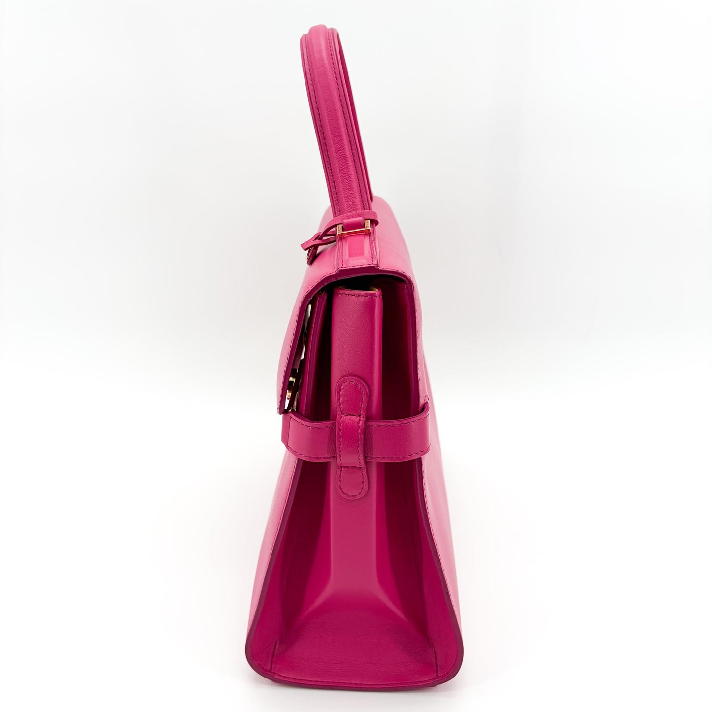 Delvaux Tampette Medium Peony Pink Gold Hardware