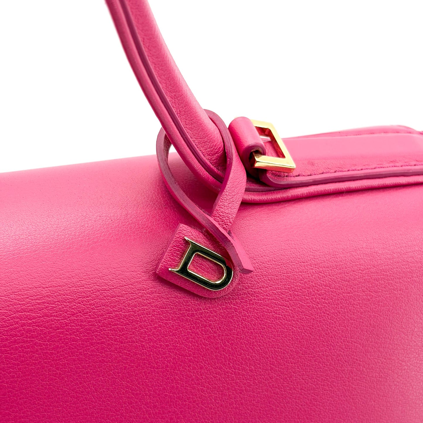 Delvaux Tampette Medium Peony Pink Gold Hardware