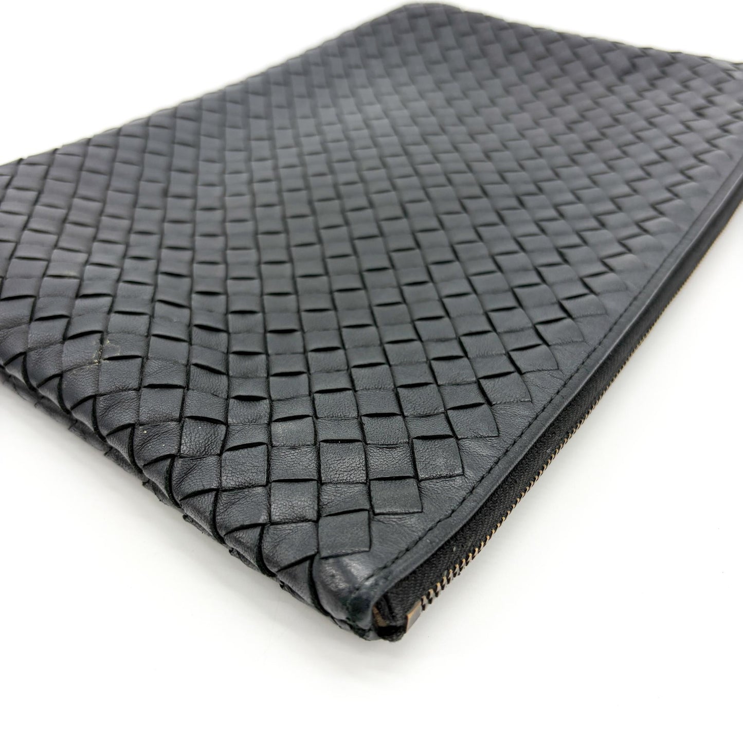 Bottega Veneta Intrecciato Cosmetic Case Black