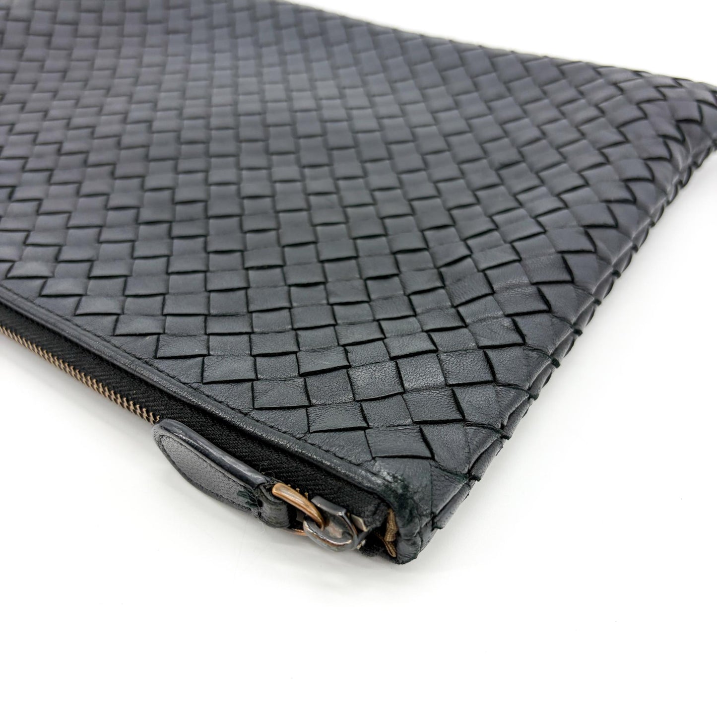 Bottega Veneta Intrecciato Cosmetic Case Black