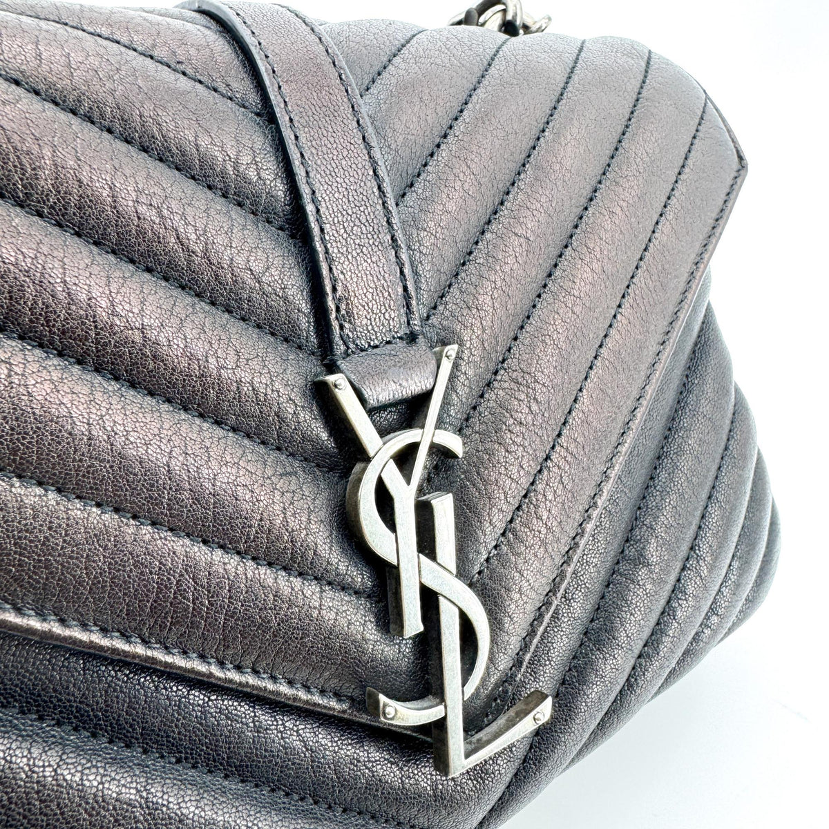 Saint Laurent Medium College Top Handle Bag Black