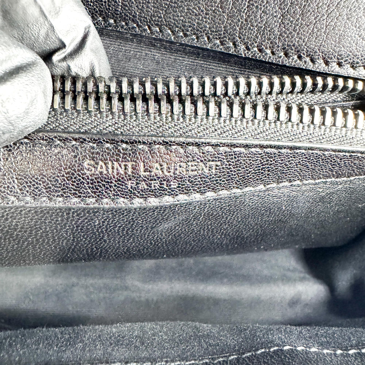 Saint Laurent Medium College Top Handle Bag Black