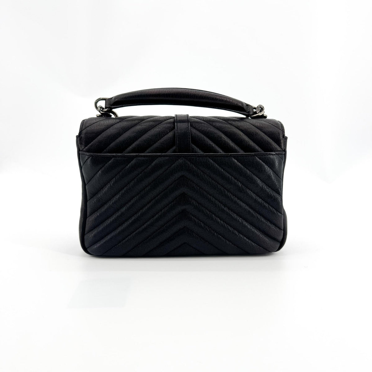 Saint Laurent Medium College Top Handle Bag Black