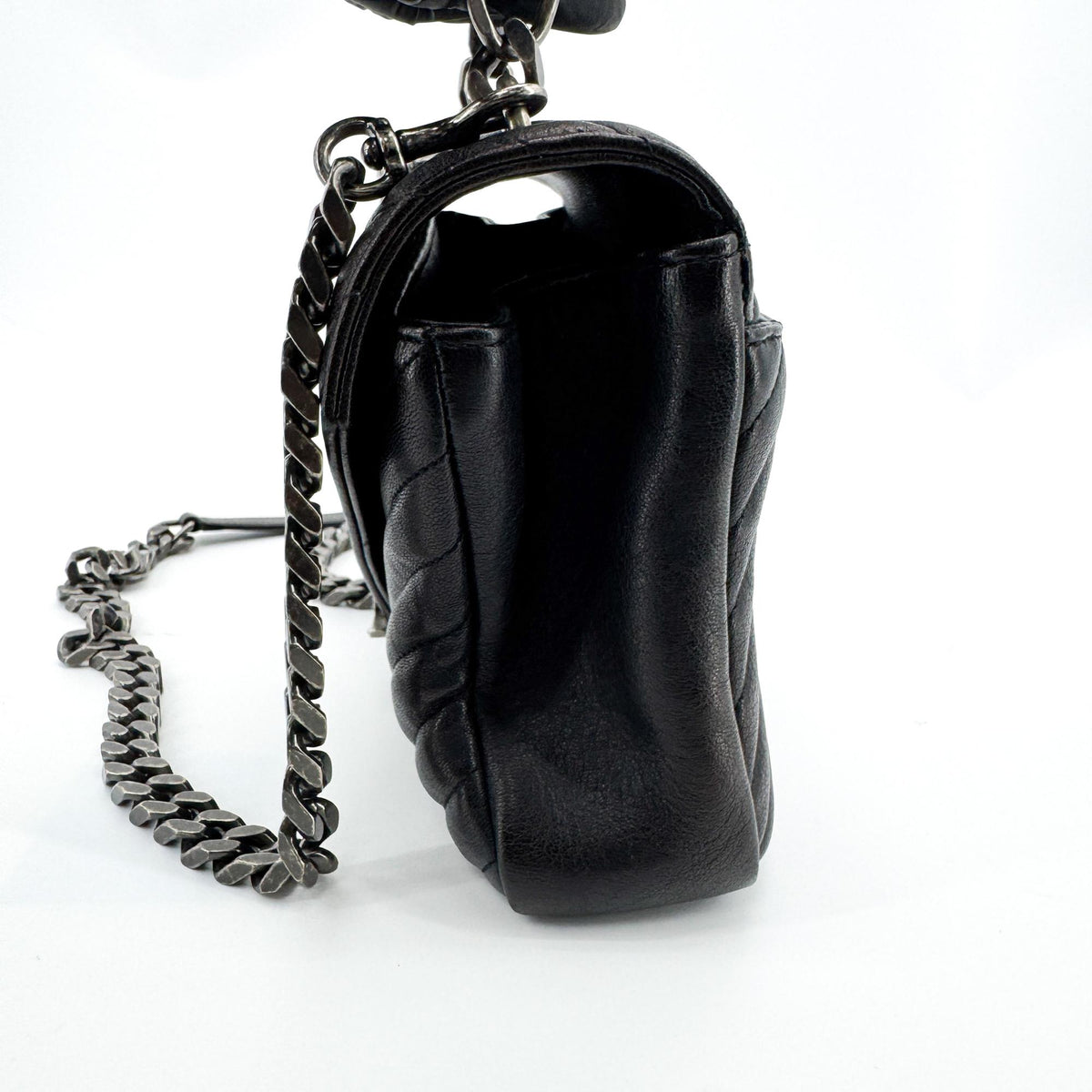 Saint Laurent Medium College Top Handle Bag Black