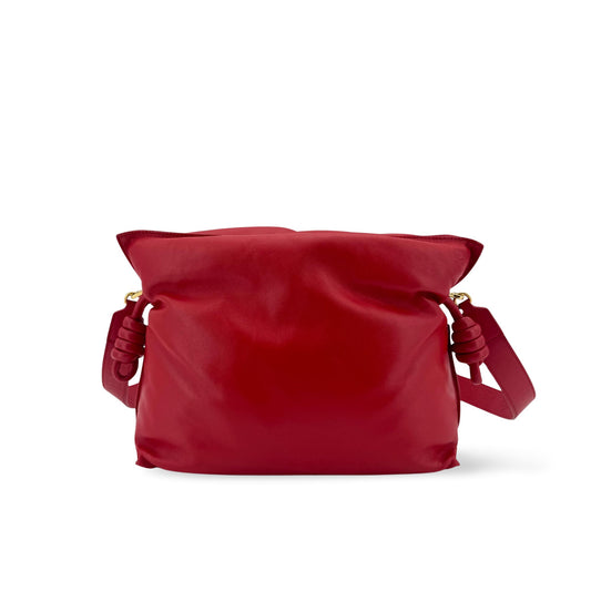 Pochette Flamenco Medium Loewe en cuir de veau Nappa rouge