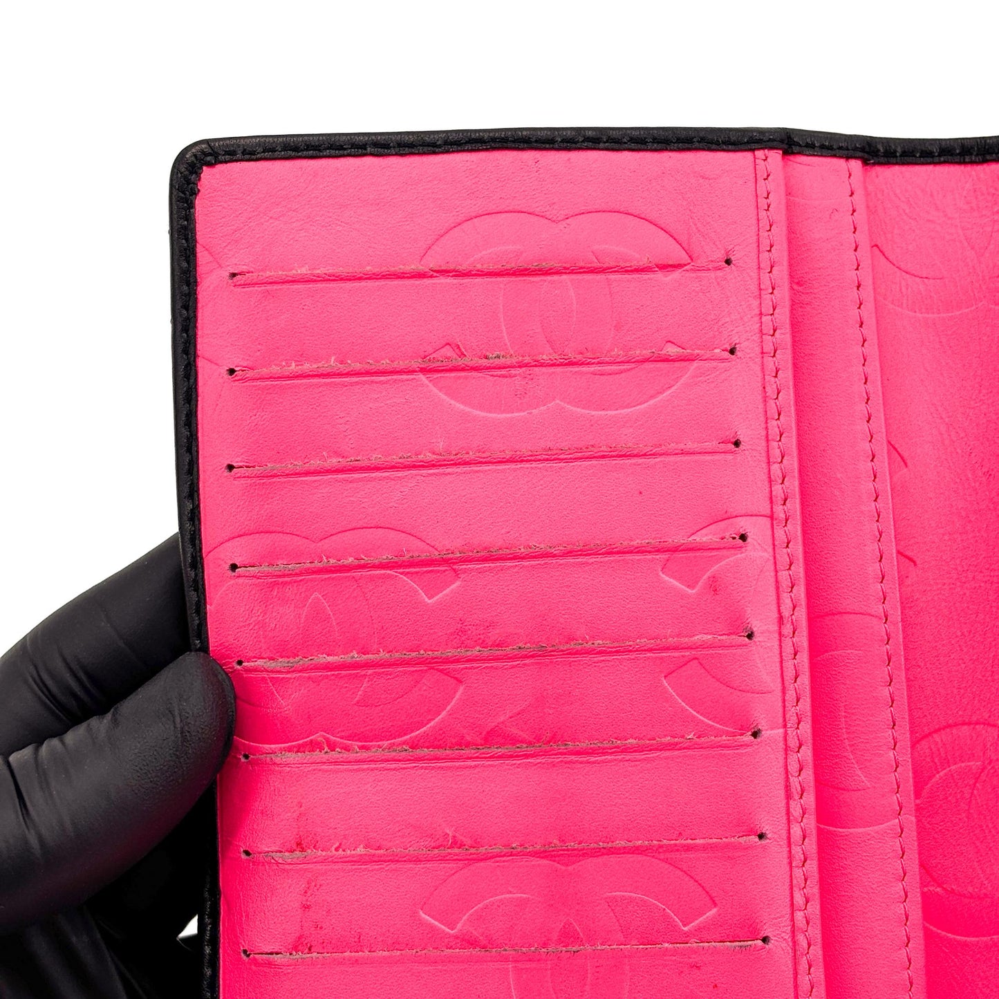 Chanel Cambon Line Flap Long Wallet Black White