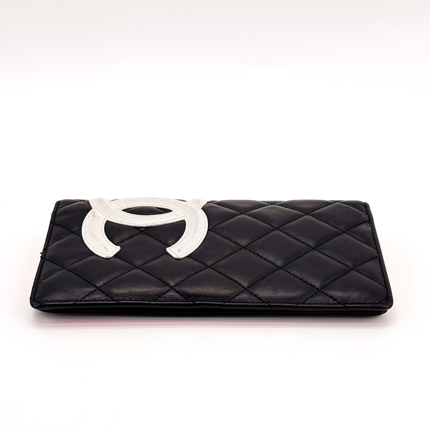 Chanel Cambon Line Flap Long Wallet Black White