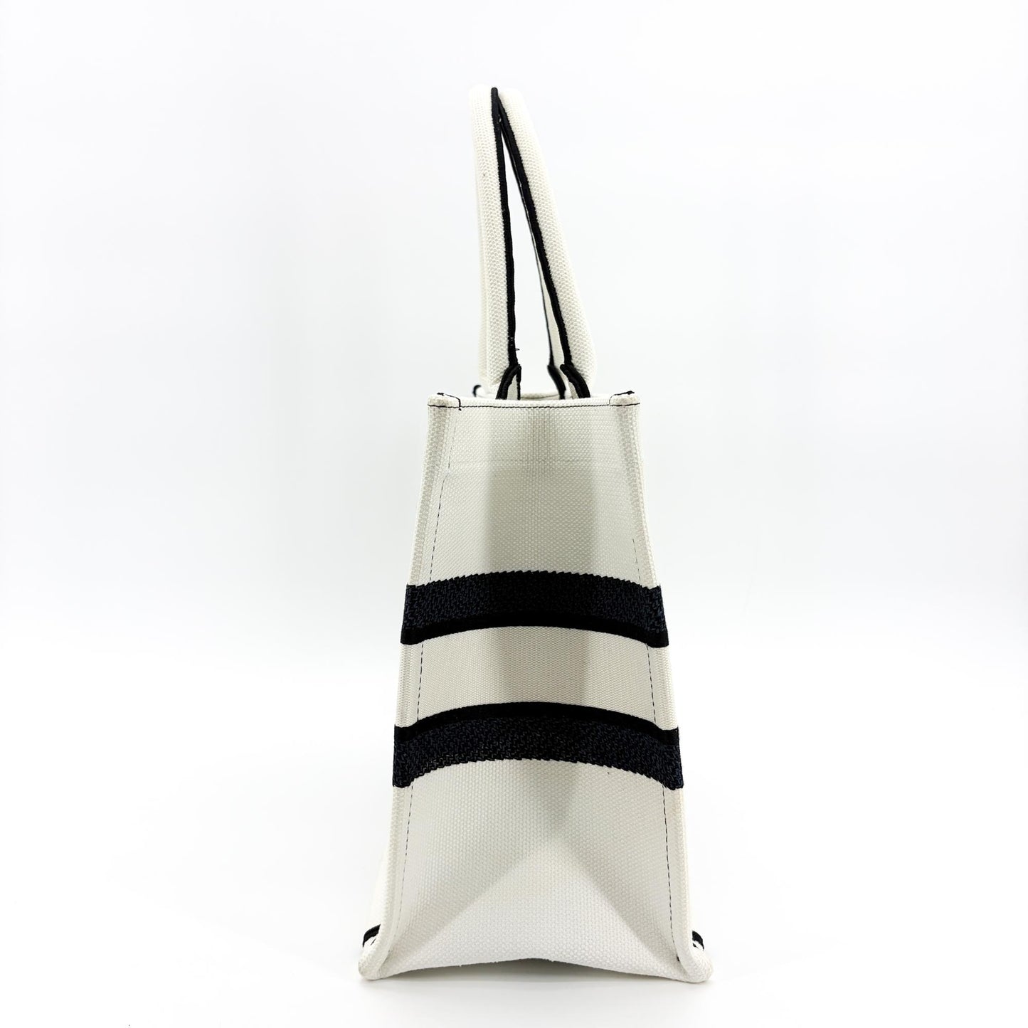 Dior Medium Book Tote Miss Dior White Black