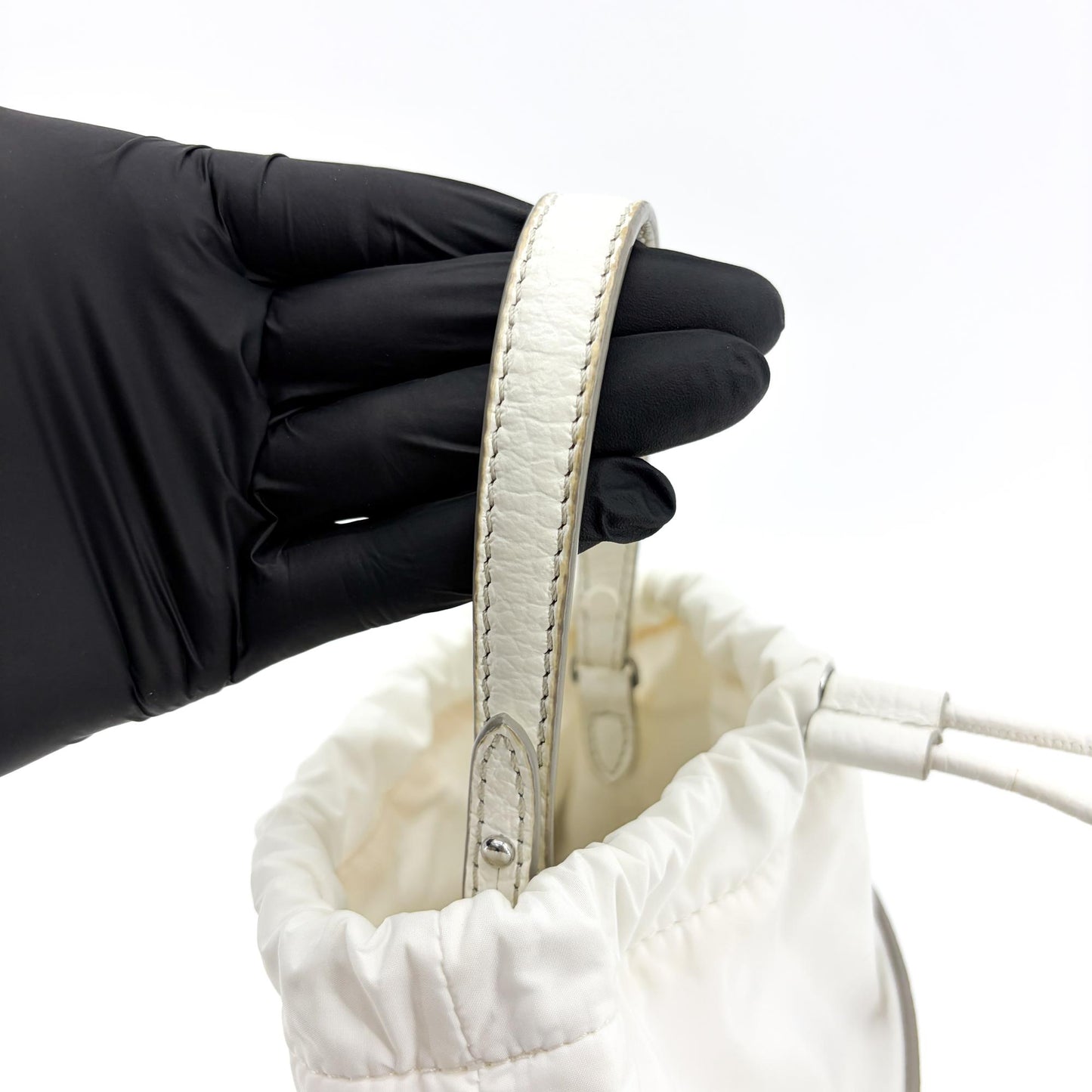 Maison Margiela 5AC Bucket Bag Micro White